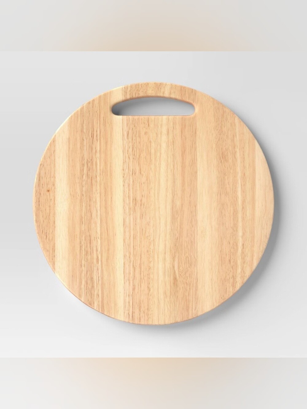 Threshold 15.98"x15.98" Rubberwood Round Serving Platter Brown